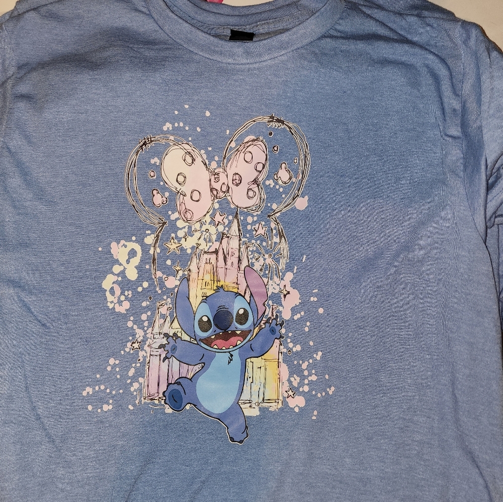 Blue Short Sleeve Tee with Playful Cartoon Graphic